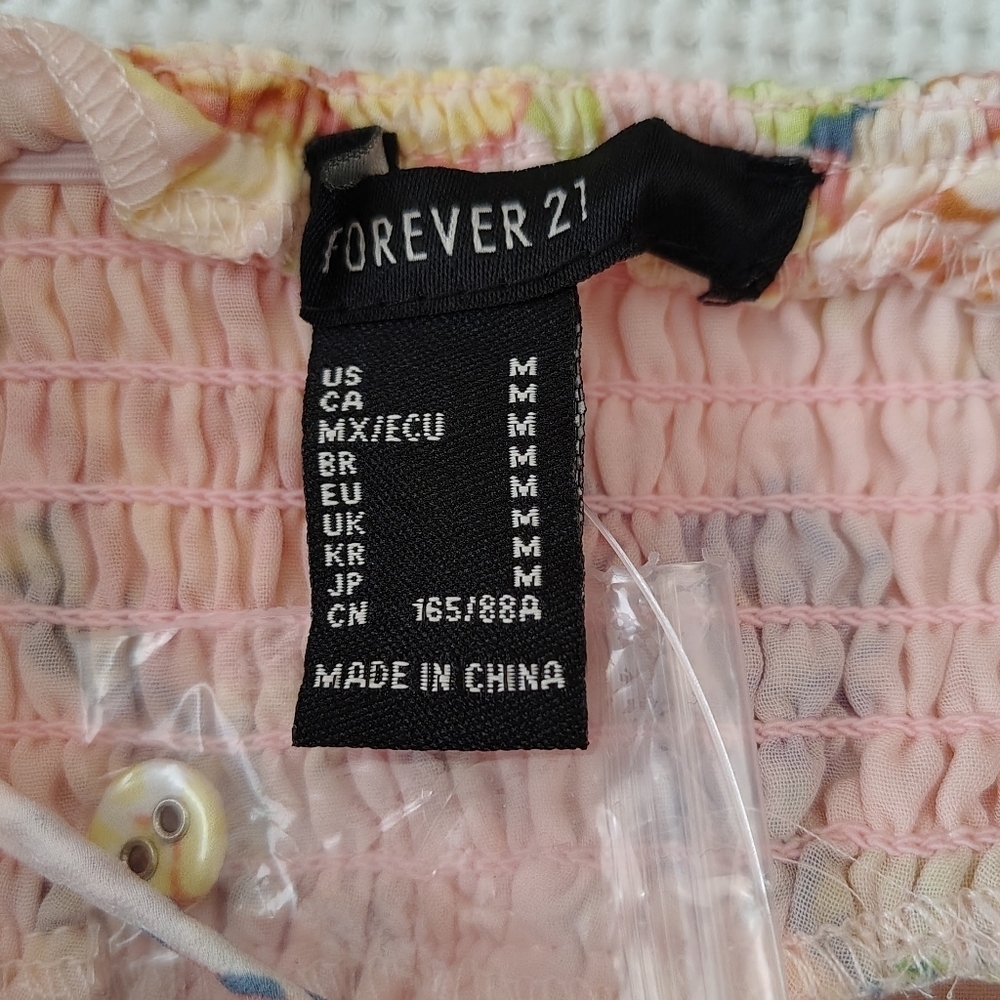 Forever 21 Floral Print Spaghetti Strap Dress Size M - Picture 10 of 10